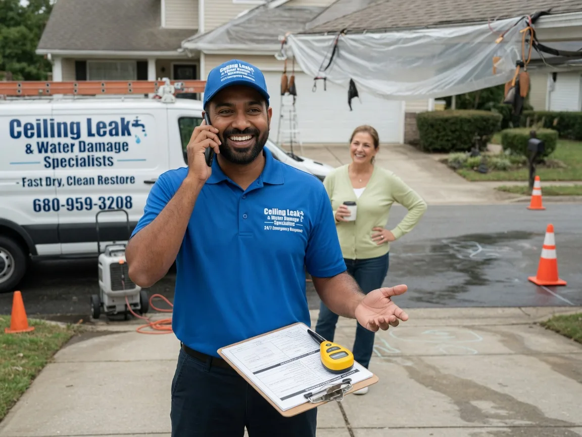 Ceiling Leak Cleanup Normangee, TX FAQs